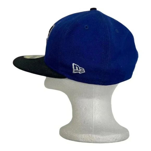 New Era Men's 5950 Blue Jays Fitted Baseball Cap Blue 100% Wool Size 7 3/4" - Picture 3 of 10